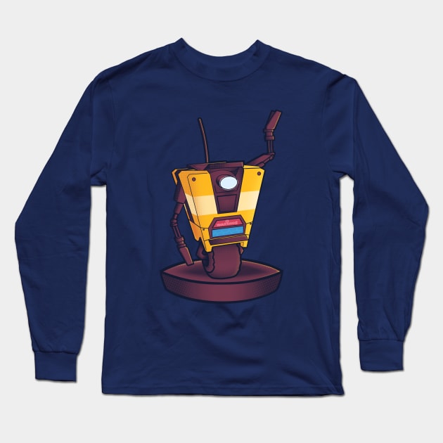 Waving Claptrap! Long Sleeve T-Shirt by CharleyFox